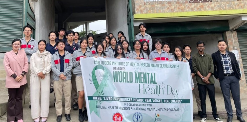 Officials and participants of World Mental Health Day in Kohima on October 10.